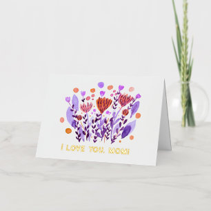 Ich Liebe dir, Mom Niedlich Retro-Doodle-Blume
