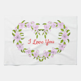 Ich Liebe dir Niedliche Blume Geschirrtuch