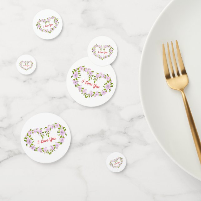 Ich Liebe dir Niedliche Blume Konfetti (Gruppe)