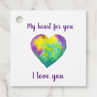 Ich Liebe dir Regenbogenherz Valentinstag Geschenkanhänger