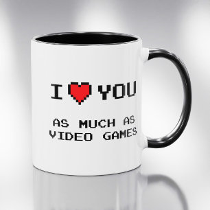 Ich Liebe dir so viel wie Videospiele Funny Gami Tasse