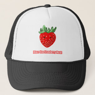 Ich Liebe dir Strawberry viel Truckerkappe