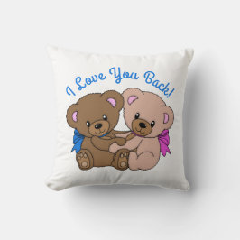 Ich Liebe dir Teddybären, die umarmt sind Kissen