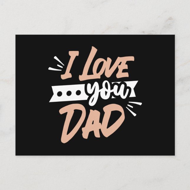 Ich Liebe dir Vater Postkarte (Vorderseite)