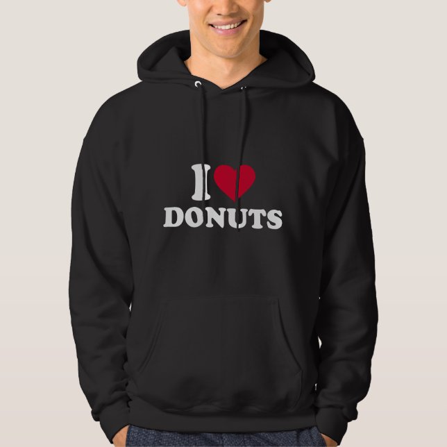 Ich liebe Donuts Hoodie (Vorderseite)