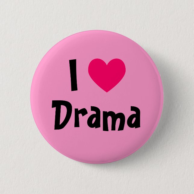 Ich liebe Drama Button (Vorderseite)