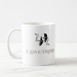 Ich liebe Drama, Theater Masken Darstellende Kunst Kaffeetasse