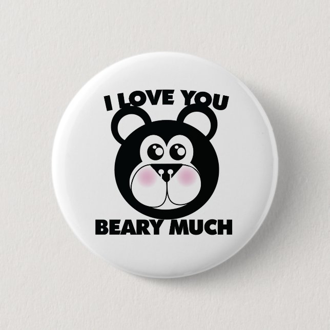 Ich Liebe, du beargst dich sehr. Button (Vorderseite)