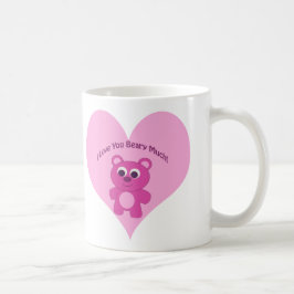 Ich Liebe, du hast dich sehr gebeugt! Rosa Bär Kaffeetasse
