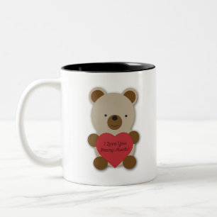 Ich Liebe, du hast viel Niedlichen Teddybär Zweifarbige Tasse
