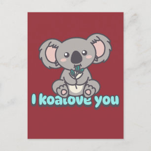 Ich Liebe, du Koala Bärenpuff Postkarte