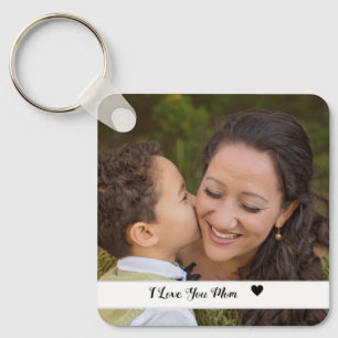 Ich Liebe, du Mama, die Foto Schlüsselanhänger Mut