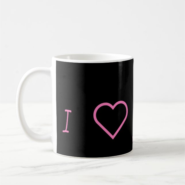 Ich Liebe, du Mumsy! Pink Kaffeetasse (Links)