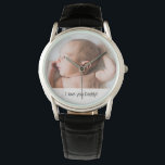 Ich Liebe du Papa Baby Foto Vater Tag Armbanduhr<br><div class="desc">Passen Sie diese Uhr für Papa mit dem Foto seines Babys an und personalisieren Sie sie. Mit den Worten "I Liebe you daddy!",  die Sie auch anpassen können,  wenn Sie möchten. Ideal für neue Väter am ersten Tag ihres Vaters.</div>