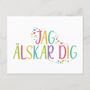 Ich Liebe, du schwörst Junge alskar graben Regenbo Postkarte