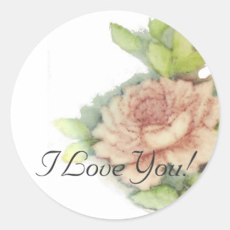 Ich Liebe, du Sticker-Cust. Runder Aufkleber