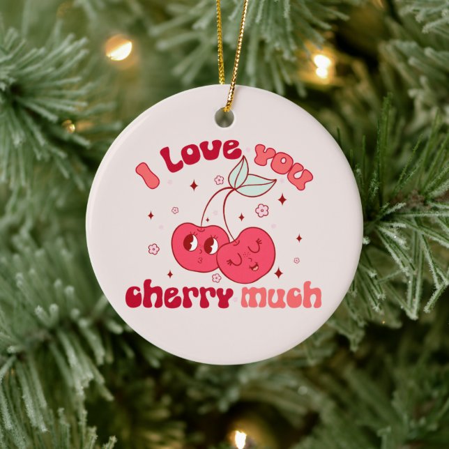 Ich Liebe, du würst viel Keramik Ornament (Baum)