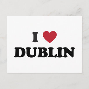 Ich liebe Dublin Irland Postkarte
