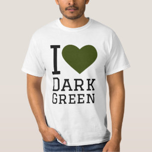Ich Liebe dunkelgrün T-Shirt