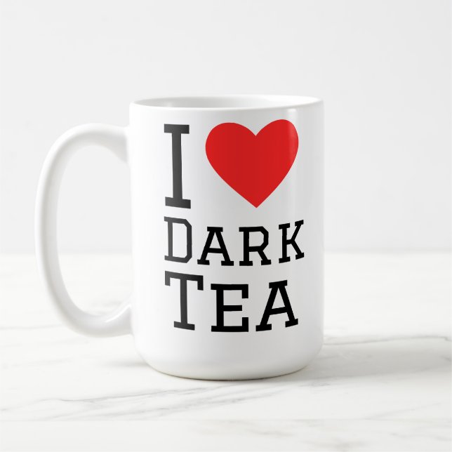 Ich liebe dunklen Tee Kaffeetasse (Links)