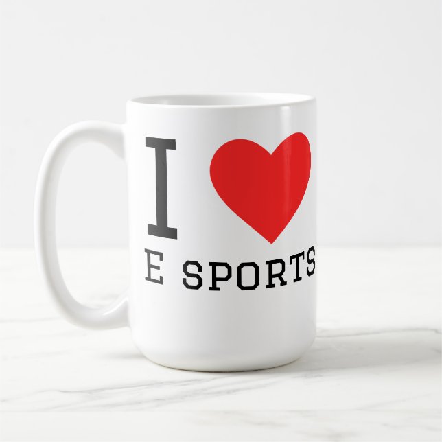 Ich liebe E-Sport Kaffeetasse (Links)