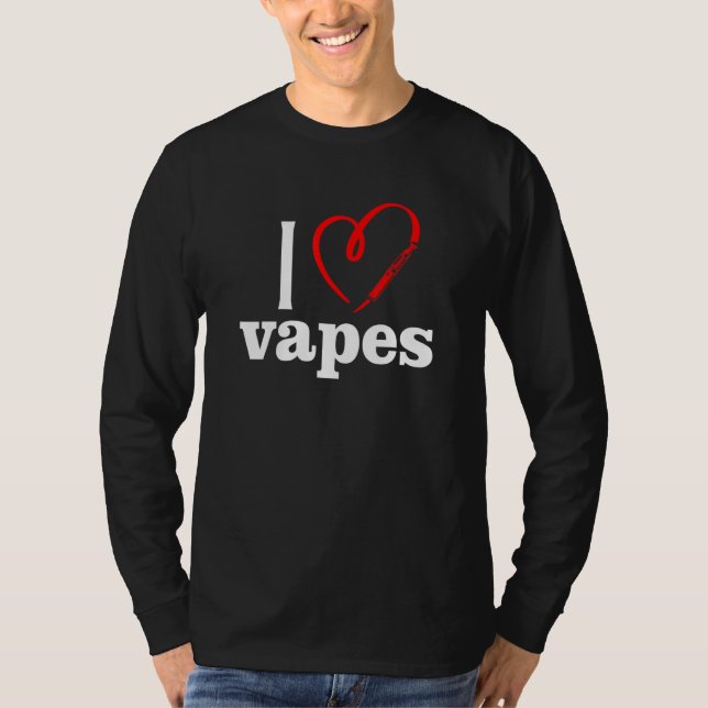 Ich liebe E-Zigaretten T-Shirt (Vorderseite)