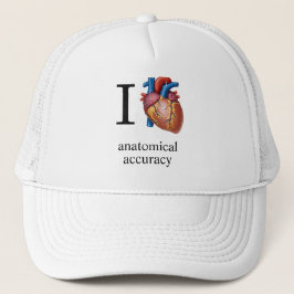 Ich liebe {echtes Herz] Anatomische Genauigkeit -  Truckerkappe