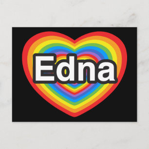 Ich Liebe Edna. Ich Liebe dir Edna. Herz Postkarte