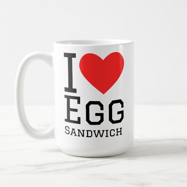 Ich liebe Eiersandwich Kaffeetasse (Links)