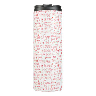 Ich liebe ein Du — Personalisierte Anfangsbuchstab Thermosbecher