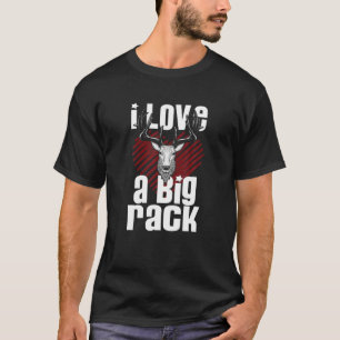 Ich Liebe ein großer Rack gemountete Buck Funny D T-Shirt