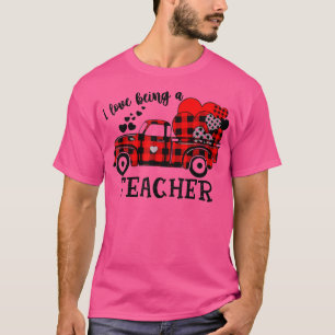 Ich Liebe ein Lehrer Truck Red Buffalo Kariert T-Shirt