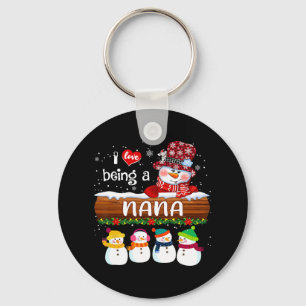 Ich Liebe, ein Nana Snowman Fun frohe Weihnachten Schlüsselanhänger