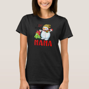 Ich Liebe, ein Nana Xmas Snowman Scarf Weihnachten T-Shirt