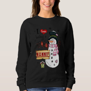 Ich Liebe, ein Nannie Snowman Weihnachten Weihnach Sweatshirt