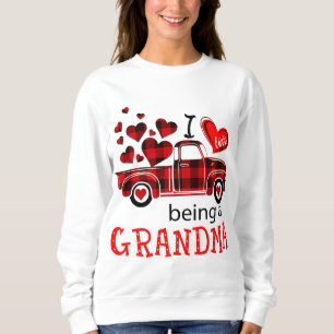 Ich Liebe ein Oma Kariert Truck zu sein Sweatshirt