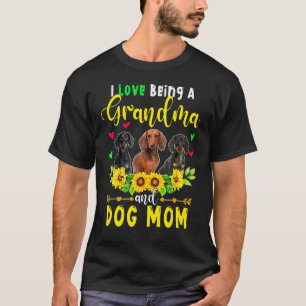 Ich Liebe ein Oma und Hund Mama Dackel Hunde. T-Shirt