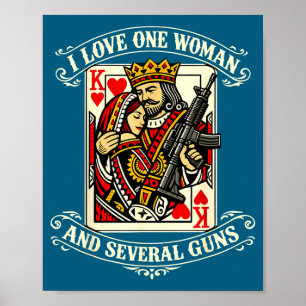 Ich liebe eine Frau mehrere Waffen lustiger Waffen Poster