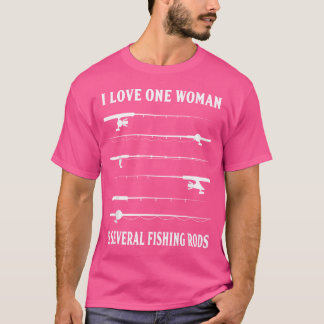 Ich Liebe eine Frau und mehrere Angelroten Funny F T-Shirt