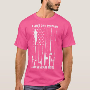 Ich Liebe eine Frau und mehrere Angelroten Funny F T-Shirt