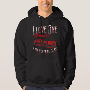Ich liebe eine Frau und mehrere Autos LKW Liebhabe Hoodie