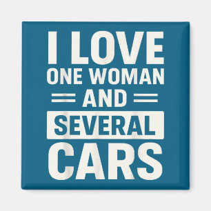 Ich liebe eine Frau und mehrere lustige Auto Liebh Magnet