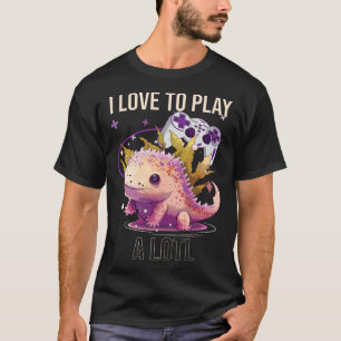 Ich Liebe, eine große Axolotl Amphibien mexikanisc T-Shirt