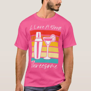 Ich Liebe eine gute drei Männer Frauen Meme Erwach T-Shirt