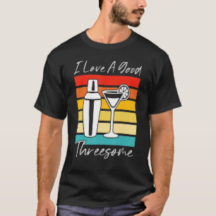 Ich Liebe eine gute drei Männer Frauen Meme Erwach T-Shirt