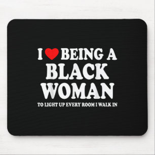 Ich liebe eine schwarze Frau Black History Month Mousepad