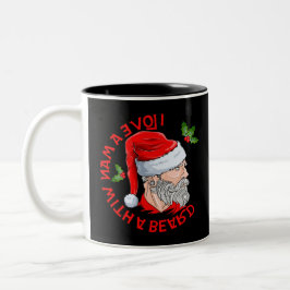 Ich Liebe einen Mann mit Bart-Weihnachtsmann Zweifarbige Tasse