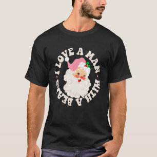 Ich Liebe einen Mann mit dem Weihnachtsmann Retro  T-Shirt