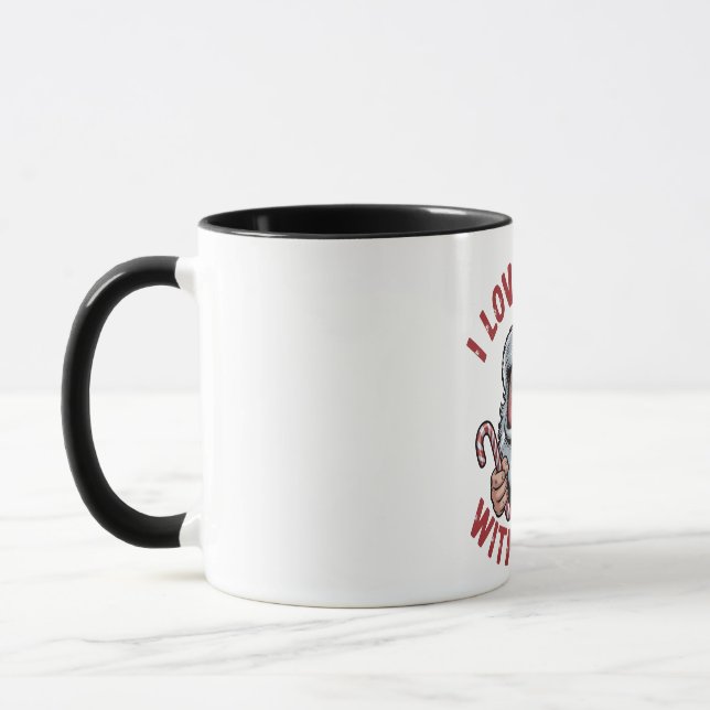 Ich liebe einen Mann mit einem Bart Bärtiger Weihn Tasse (Links)