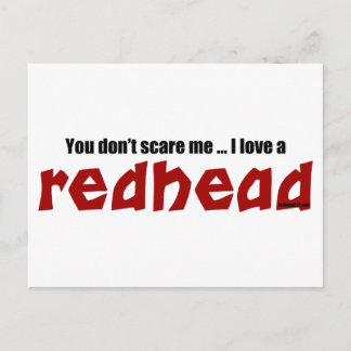 Ich Liebe einen Redhead Postkarte